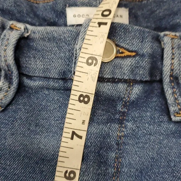 Good American distress blue crop ankle distressed jeans size 4/27 - Picture 11 of 13
